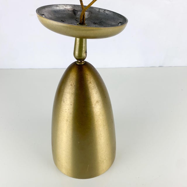 Gold Vintage Prescolite MCM Gold Tone Anodized Aluminum Bullet Cone Wall Sconce Light For Sale - Image 8 of 11