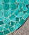 16" Mini Moroccan Mosaic Accent Table – Emerald / Teal Tile Top For Sale - Image 4 of 6