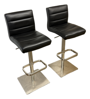Zuri Furniture Lush Adjustable Swivel Bar Stools, Pair