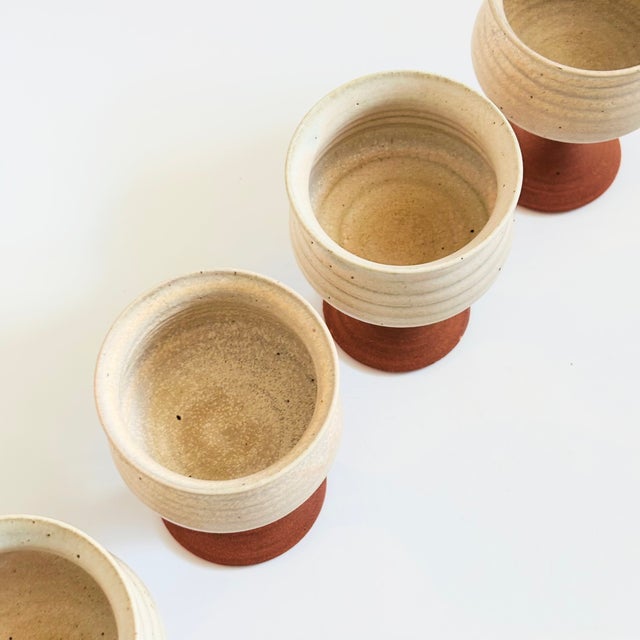 Studio Pottery Goblets - Set of 4 For Sale - Image 12 of 13