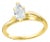 0.72 Carat Diamond Solitaire Pear Shape VS/E Engagement Ring 14 Kt Yellow Gold For Sale