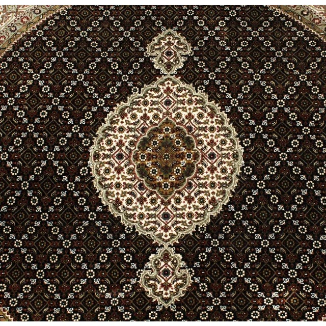 Vintage 20th Century Indian Wool Indo Tabriz Rug, 1980s For Sale - Image 3 of 11