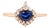 Trillion 6x4.5mm Ceylon Sapphire Ring W Earth Mined Diamonds in Solid 14k Gold, Size 6.75 For Sale