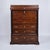 Secretary with 4 Drawers in Polished Oak and Green Felt Cloth with Brass Handles For Sale - Image 13 of 14