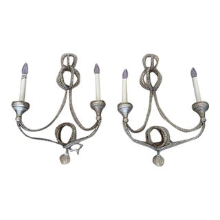 Pair of Niermann Weeks for Visual Comfort Milan Double Sconces For Sale