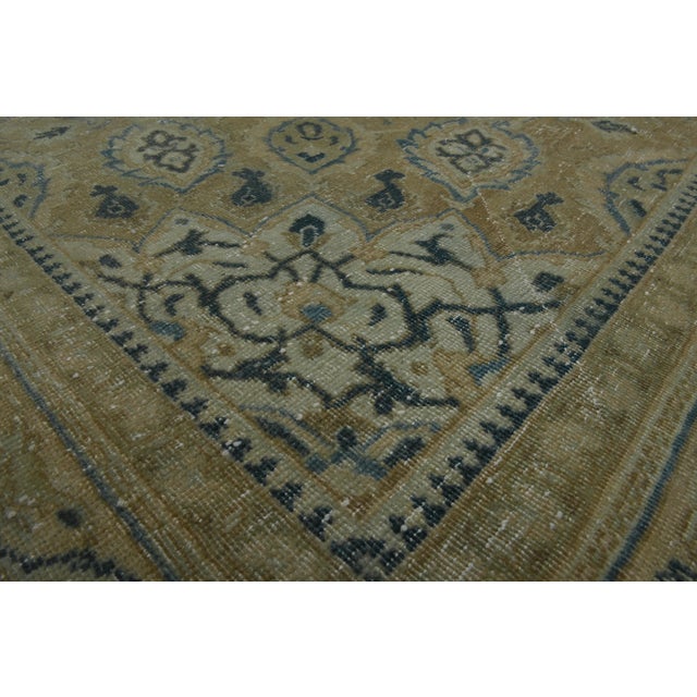 1970s Vintage Persian Handknotted Wool Green Oversize Area Rug For Sale - Image 9 of 11