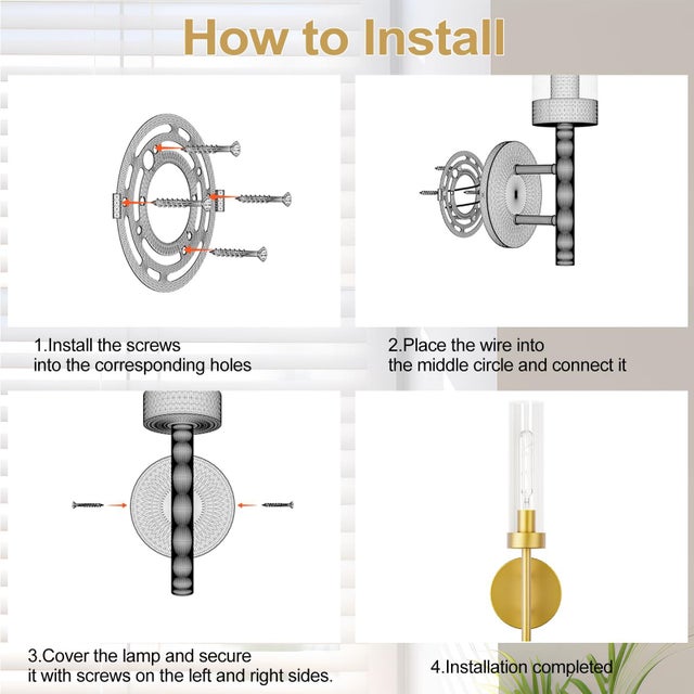 Metal Wall Sconces Set of Two, Hardwired Gold Glass Sconces Set of 2 for Bathroom Mirror, Clearance For Sale - Image 7 of 7