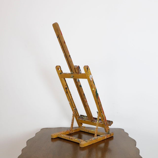 Vintage Mexican Painted Wood Artist Easel For Sale - Image 6 of 17