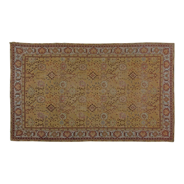 Antique Turkish Oushak Rug For Sale