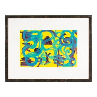 1991 Abstract Acrylic on Paper Painting by Steven Conant For Sale