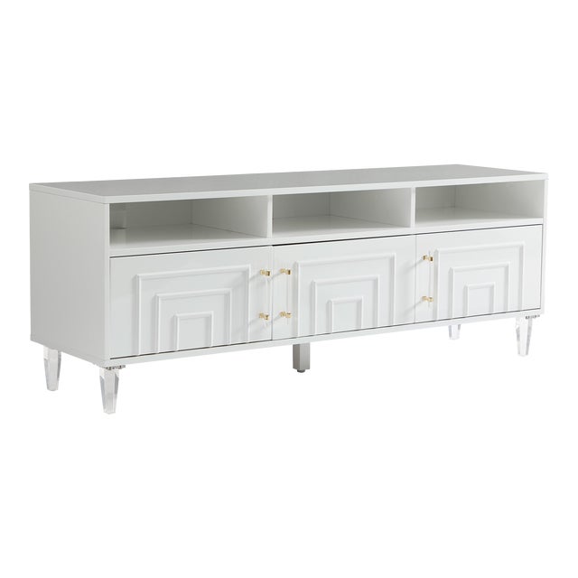 Famke White Media Console Chairish