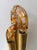 Mid-Century Modern Space Age Brass version of floor lamp by Aldo Nason for the manufacture Mazzega. Blown amber Murano...