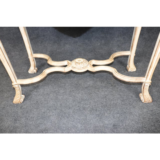Louis XV Style Distressed Painted Console Table For Sale - Image 12 of 14