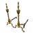 Pair 1920s Antique Brass Andirons Chippendale Claw Ball Feet Fireplace For Sale - Image 4 of 15
