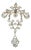 Early 20th Century Edwardian Platinum Over Gold Old Mine Cut Diamond Pin/ Pendant For Sale