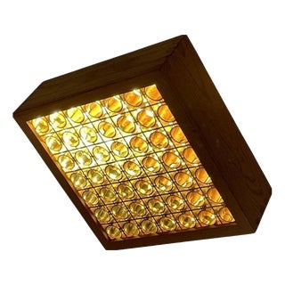 Vintage Swedish Pine Ceiling Light, 1970s For Sale