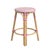 2020s Tobias 24 in. Seat Height Round Rattan Backless Counter Stool, White/Pink Dot/ Natural Rattan Frame For Sale - Image 5 of 7