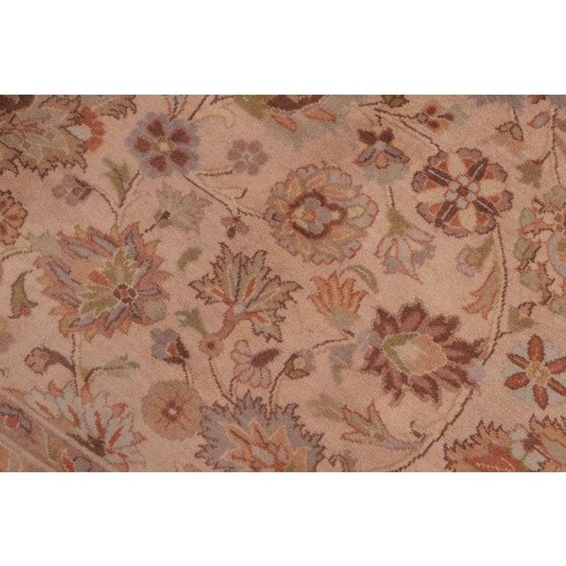 1990s Shabby Chic 1990's Pak-Persian Beige/Green Wool Rug - 8'0'' X 10'0'' For Sale - Image 5 of 9