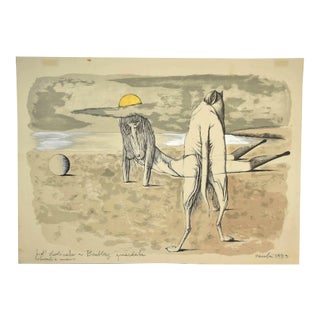 Sergio Vacchi, Lying Woman, Lithograph, 1973 For Sale