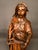 Early 19th-century Flemish hand-carved statue of Saint Agnes, dating to circa 1820 and carved from a single solid piece of...