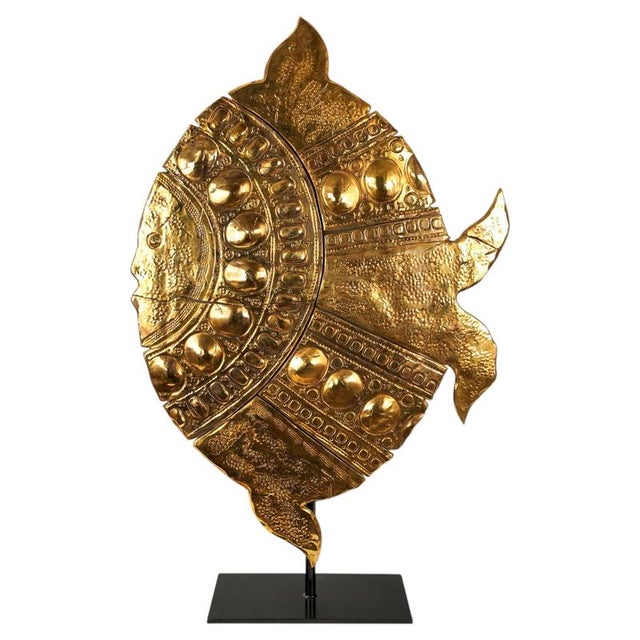 Large Gold Luster Oris Sculpture by deBlona For Sale - Image 10 of 10