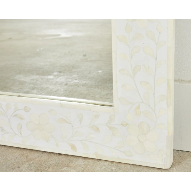 Pair of Syrian Moorish Style Bone Inlay Mosaic Wall Mirrors For Sale - Image 10 of 13