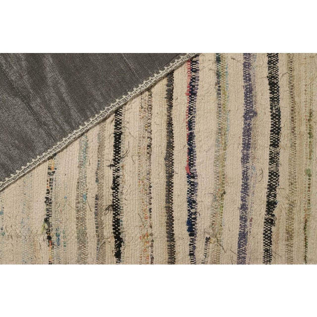 Rug & Kilim’s Patchwork Kilim Runner in Polychromatic Stripes For Sale In New York - Image 6 of 6
