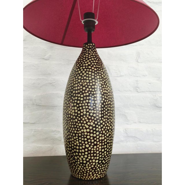 Chulucanas Handcrafted Ceramic Table Lamp, Peru, Dated 2005, 2000s For Sale - Image 4 of 12