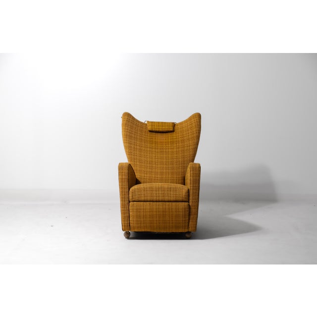 Mid-Century Modern Vintage Wingback Reclining Chair, 1960s For Sale - Image 3 of 10
