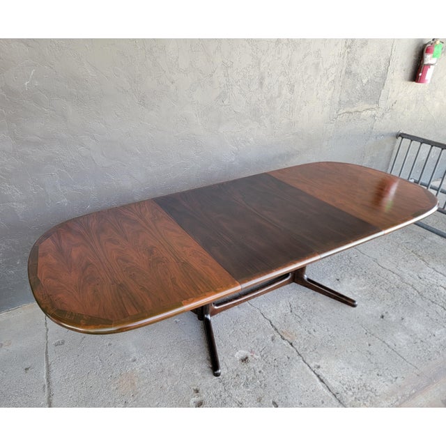 Rosewood Danish Modern Expanding Dining Table Niels Moller Attributed For Sale - Image 13 of 18