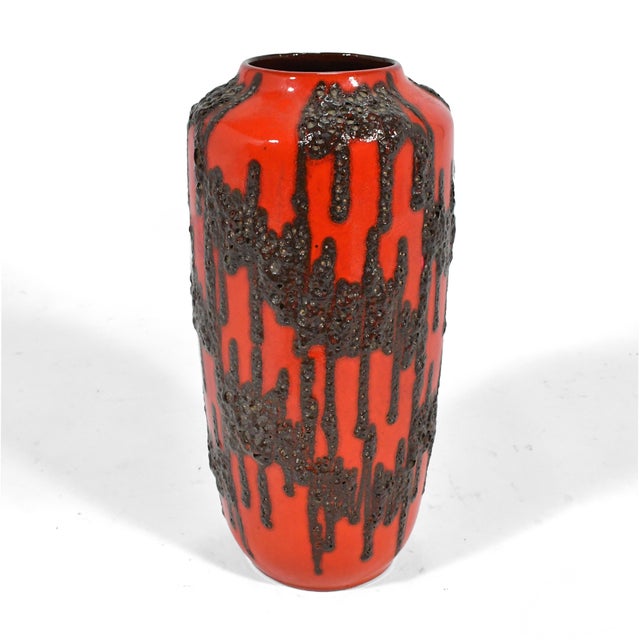 Scheurich Keramik Mid 20th Century Oversize West German "Fat Lava" Vase For Sale - Image 4 of 8