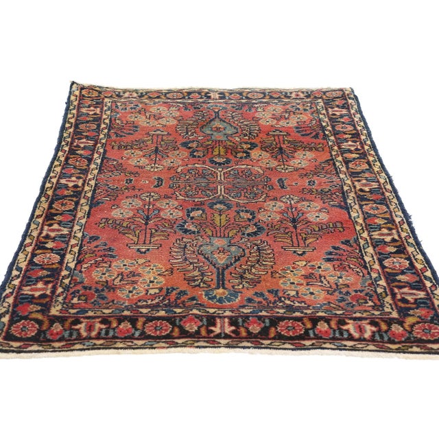 English Antique Persian Hussainabad Hamadan Rug - 02'08 X 04'00 For Sale - Image 3 of 9