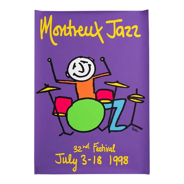 1998 Montreux Jazz Festival Poster by Phil Collins For Sale