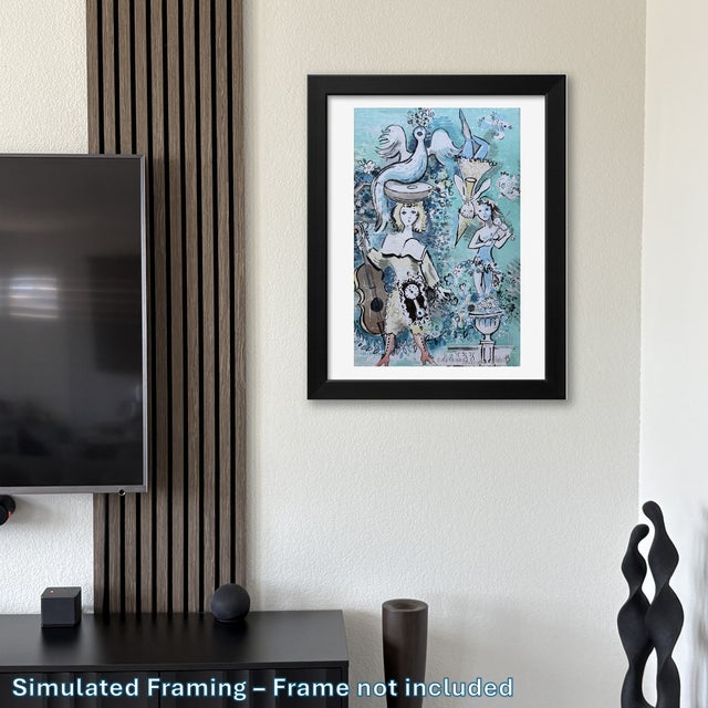 Charles Cobelle Original Mixed Media Painting Triptych - Set of 3 - MCM For Sale - Image 11 of 17