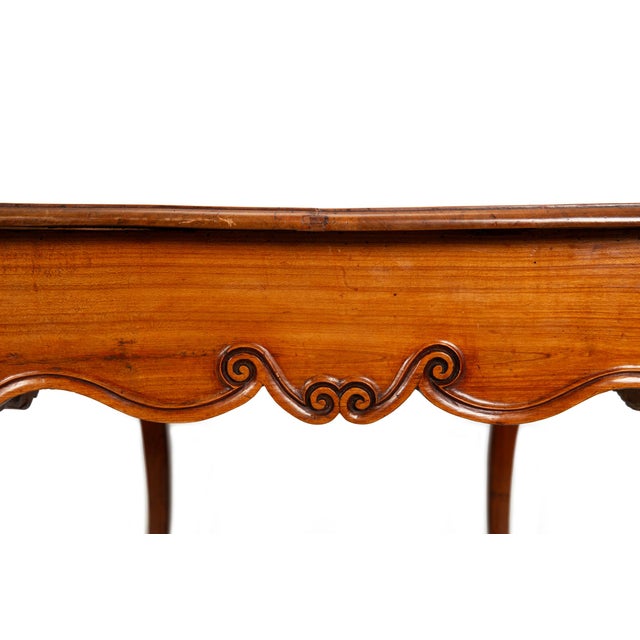 French Provincial Antique Cherrywood Writing Table, Mid-18th Century For Sale - Image 14 of 18