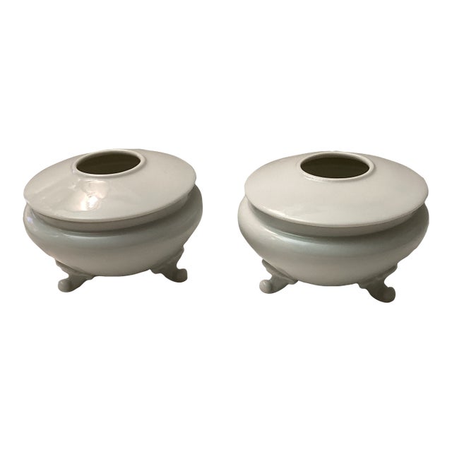 Vintage Footed Bouillon Cups Dialed After Lemogues- a Pair For Sale