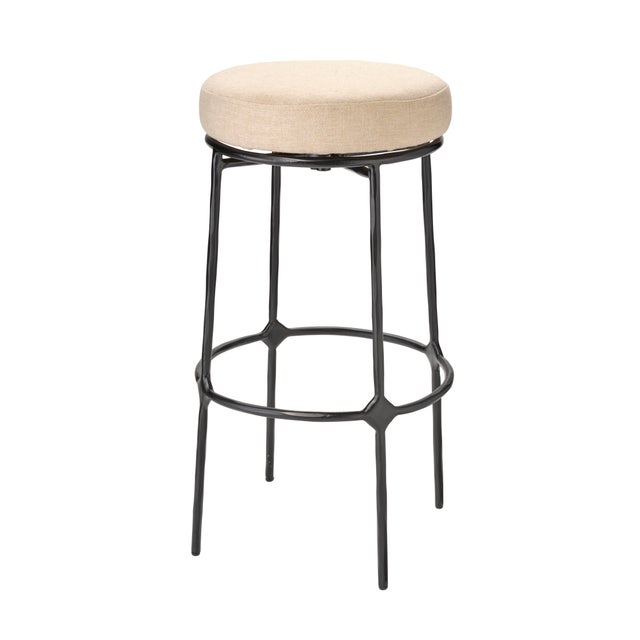 Jamie Young Jamie Young Asteria Iron Bar Stool, Black For Sale - Image 4 of 4
