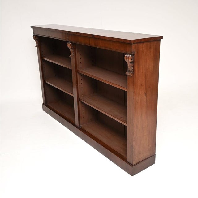 Antique Victorian Open Bookcase, 1860s For Sale - Image 4 of 10