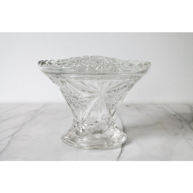 Vintage glass flower frog vase. No maker mark. No chips or cracks.