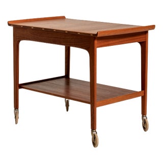 Teak Trolley by Yngvar Sandström for Seffle, 1950s For Sale