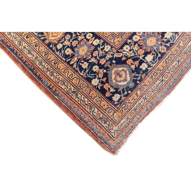 Textile Antique Persian Farahan Sarouk Rug 8’10" X 12’3” For Sale - Image 7 of 11