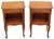 Pair of vintage mid-century cherry or walnut bedside tables – 20th century nightstands or side tables this attractive pair...