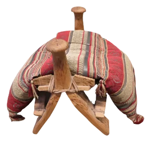 Olive Camel Saddle Stool