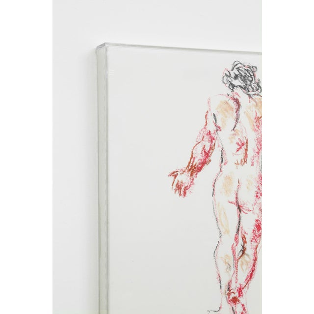 Figurative Sandra Orlovsky, Male Nude - Front and Back, Original Artwork For Sale - Image 3 of 3