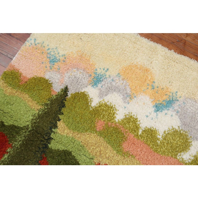 Early 21st Century Swedish Rya Landscape Scenery Rug - 4'9" x 7'11" For Sale - Image 17 of 18