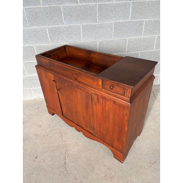 Primitive Antique Pine Dry Sink - Cupboard For Sale - Image 12 of 13