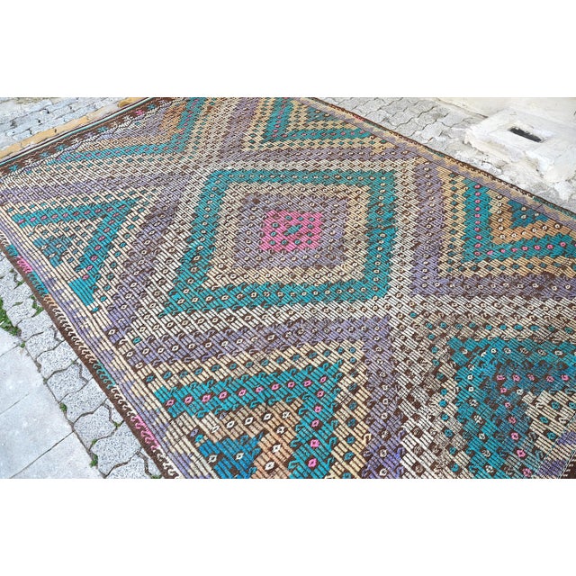 1960s 1960s Vintage Bohemian Turkish Rug For Sale - Image 5 of 11
