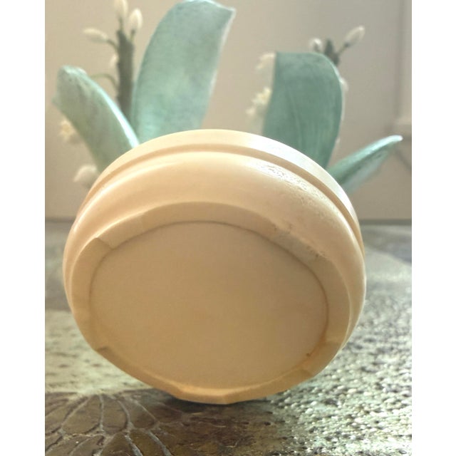 Polychrome Carved Potted Lily of the Valley For Sale - Image 12 of 12