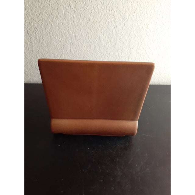 This is a GORGEOUS Vintage Roseville Pottery Pink Apple Blossom 7" Single Bookend. Procured at auction BOX 36