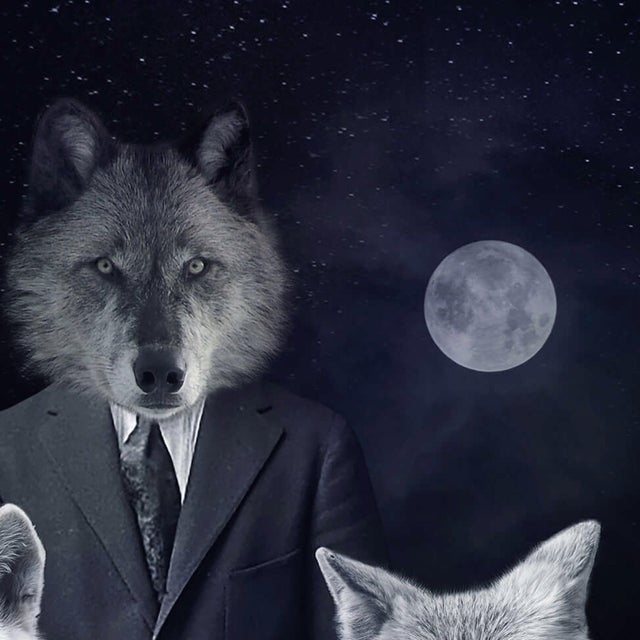 Contemporary Never Forget the Forest - Wolves by Marcin and Kate Owczarek | Digital Art of people with wolf heads For Sale - Image 3 of 5